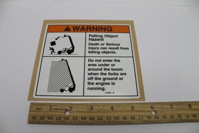 Genie Part # 114367GT – Decal, Falling Object Hazard