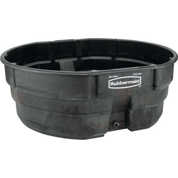 Rubbermaid Commercial 300 Gallon Stock Tank (Black)