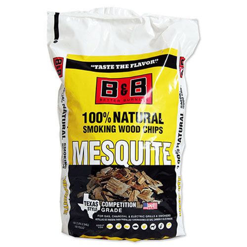 B&B Mesquite Smoking Wood Chips 180 cubic inch Bag