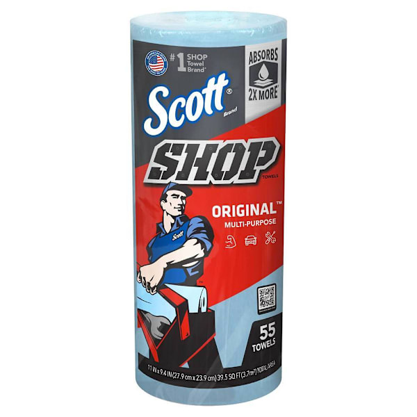 Scott Blue Industrial Shop Towels, 30 Rolls Case Of 30