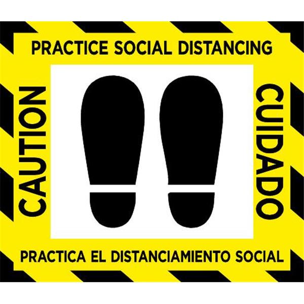 Hd Supply 12 X 14 In "wait Here" Floor Decal W/ Anti-Slip Finish (Yellow) (10-Pack)