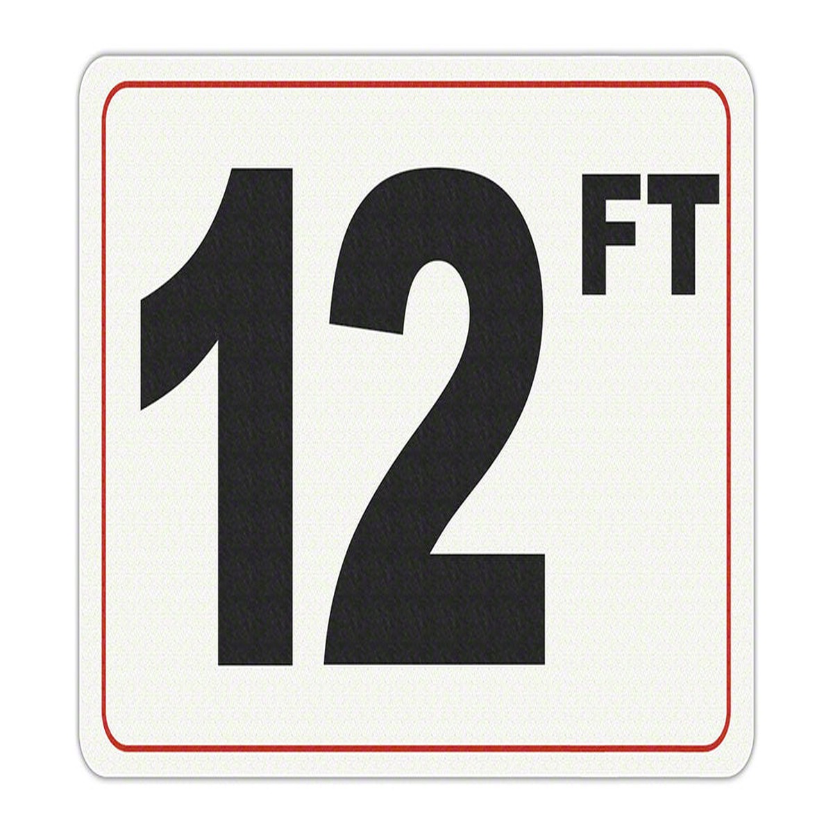12 FT - Adhesive Depth Marker - 9 Inch x 6 Inch with 4 Inch Lettering