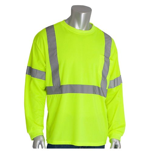 ANSI Class 3 Type R High-Vis Long Sleeve Shirt Lime Medium