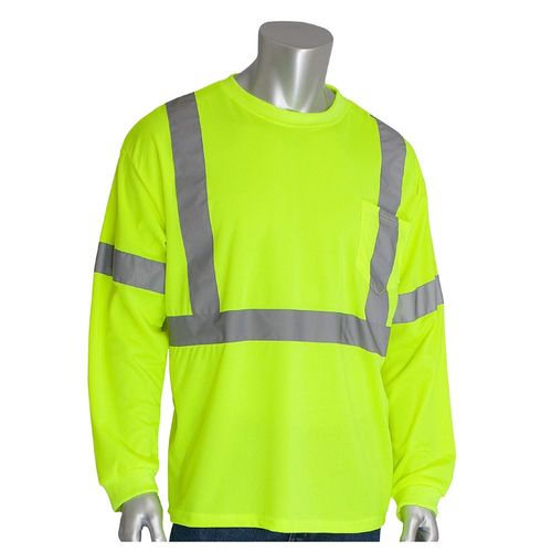 ANSI Class 3 Type R High-Vis Long Sleeve Shirt Lime Extra Large
