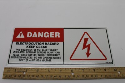 Genie Part # 12245GT – Decal, "Electrocution Hazard"
