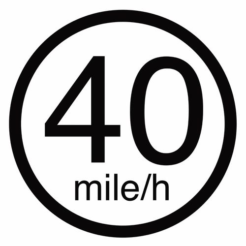 S.M.V 40 MPH Speed Indicator for Farm Equipment 2 pack