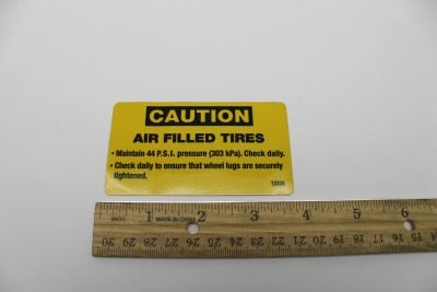 Genie Part # 12335GT – Decal, Caution Air Filled Tires