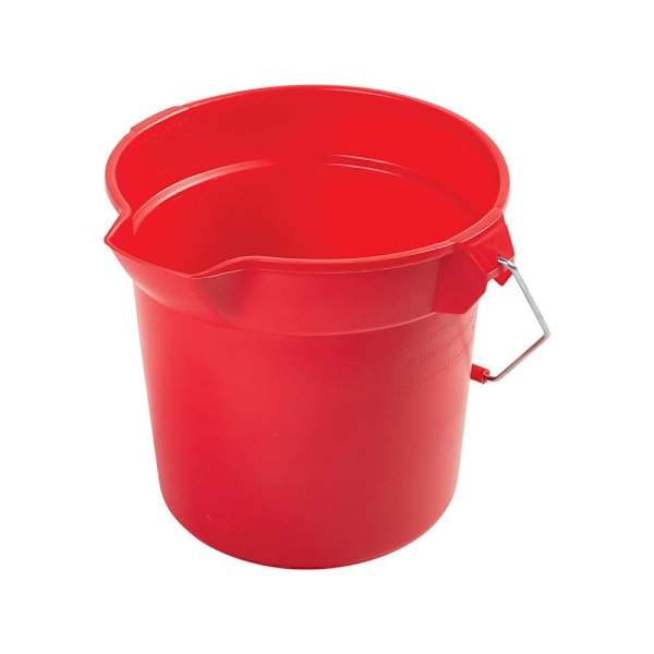 Rubbermaid Commercial BRUTE 10 Qt. Round Bucket, Red