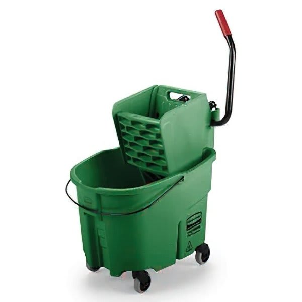 Rubbermaid Commercial 35 Quart Plastic Mop Bucket W/ Side-Press Wringer