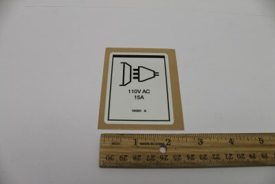 Genie Part # 124221GT – Decal, Input Power, 110VAC