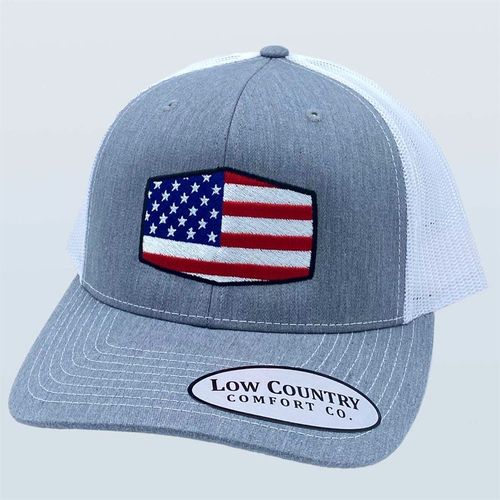 Low Country Flag, Heather Gray/White Snapback Hat