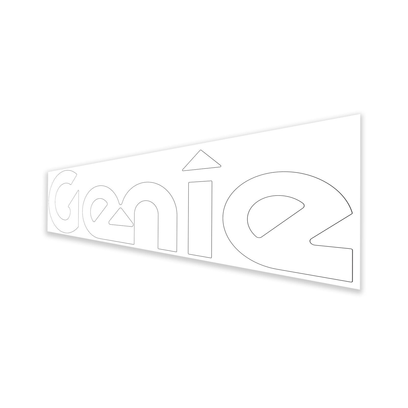 Genie Part # 1258175GT – Decal, Cosmetic, 15" Genie White