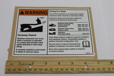 Genie Part # 1258616GT – Decal, Word, Slope Rating