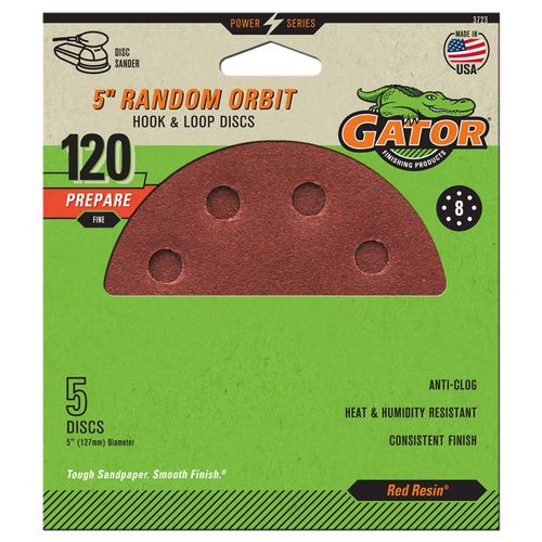 5" Gator Random Orbit Sanding Discs - Fine 120 Grit (5 Pack)