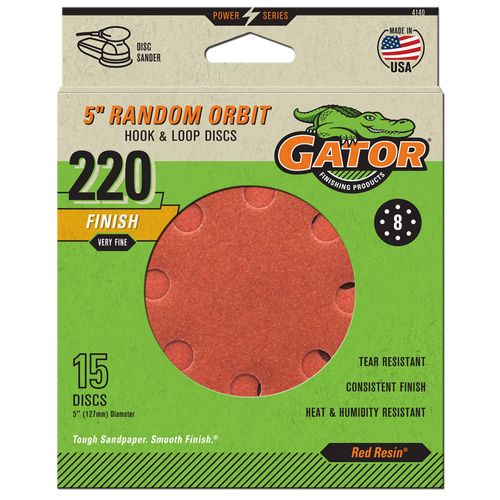 5" Gator Random Orbit Sanding Discs - Very Fine 220 Grit (15 Pack)