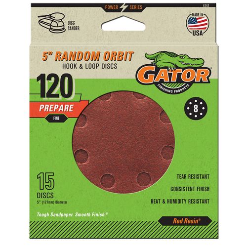 5" Gator Random Orbit Sanding Discs (Fine 120 Grit (15 Pack)