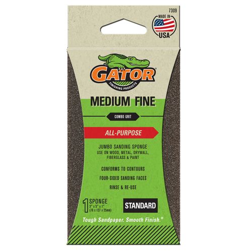 Gator?� Jumbo Sanding Sponge (Medium Fine 3" x 5" x 1")