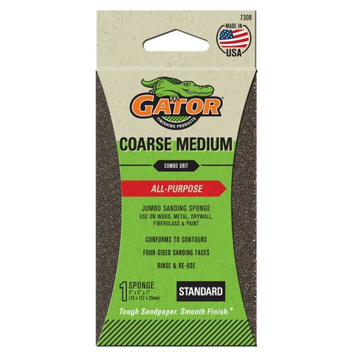 Gator?� Jumbo Sanding Sponge (Coarse Medium 3" x 5" x 1")