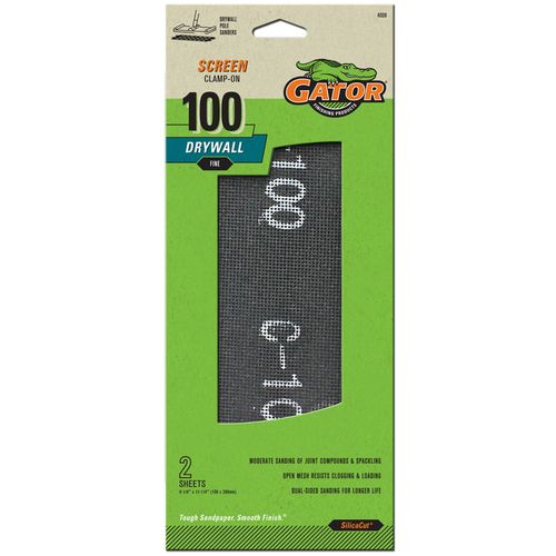 Drywall Sanding Screen (4-1/4" x 11-1/4" 100 Grit) 2 Sheets