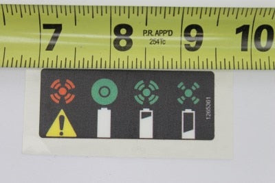 Genie Part # 1265361GT – Decal, Battery Charger Indicator
