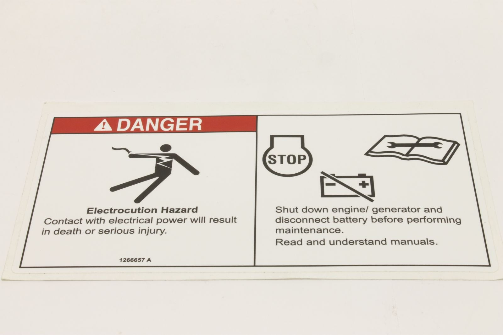 Genie Part # 1266657GT – Decal,Danger,Hazard Voltage
