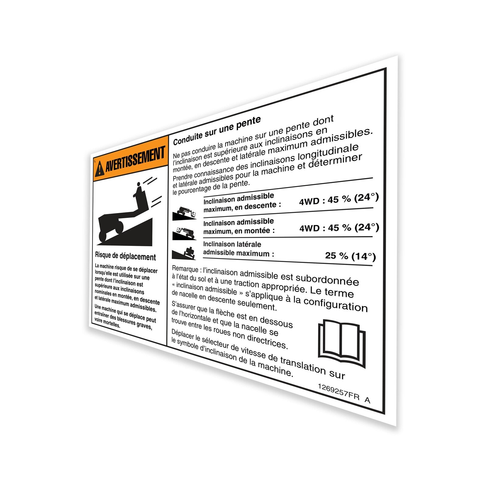 Genie Part # 1269257FRGT – Decal, Word, Slope, Rating