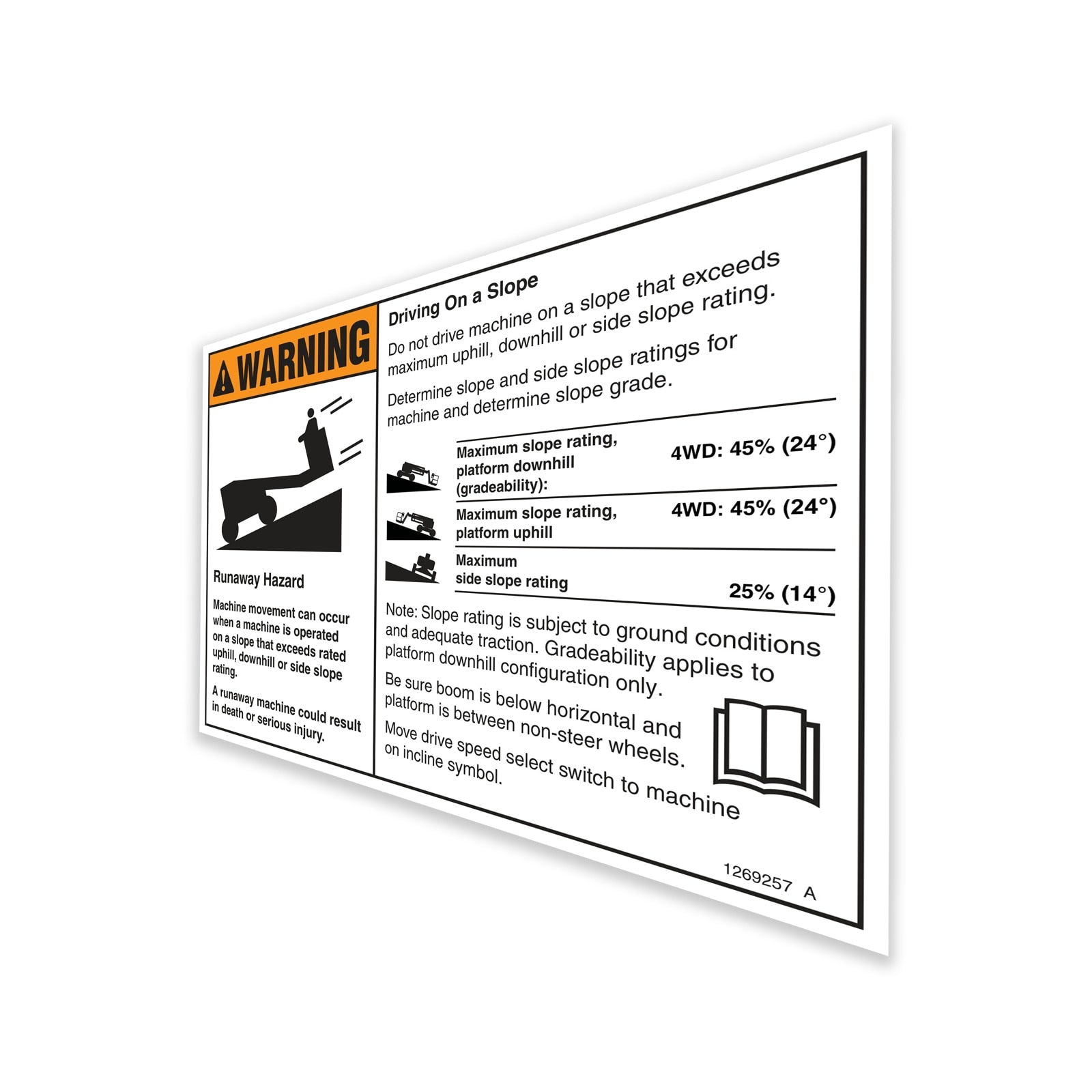Genie Part # 1269257GT – Decal, Word, Slope, Rating