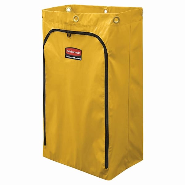 Rubbermaid Commercial 24 Gallon Vinyl Janitor Cart Replacement Bag (Yellow)