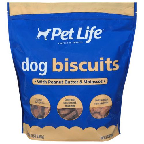 Pet Life Dog Biscuits Medium Peanut Butter & Molasses 4 lb.