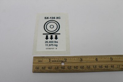 Genie Part # 1273027GT – Decal, Wheel Load
