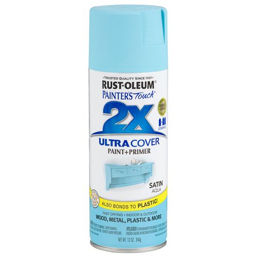 Rust-Oleum 2X Ultra Cover Spray Paint Satin Aqua (12 Oz.)