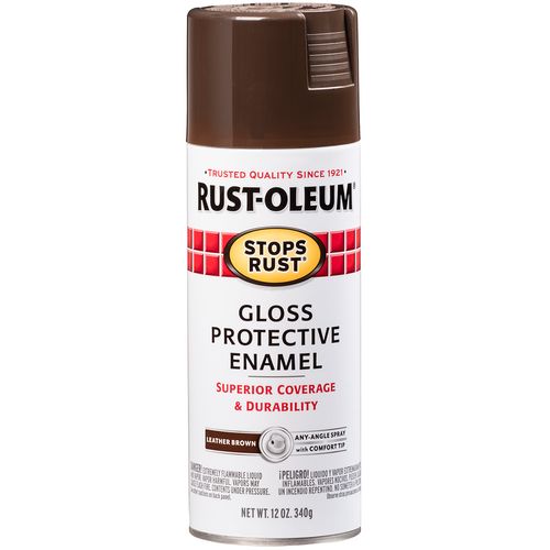 Rust-Oleum Gloss Enamel Spray Paint Leather Brown (12 Oz.)