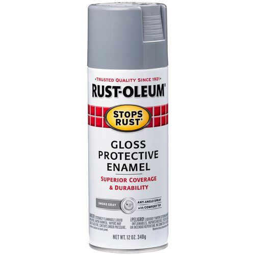 Rust-Oleum Gloss Enamel Spray Paint Smoke Gray (12 Oz.)