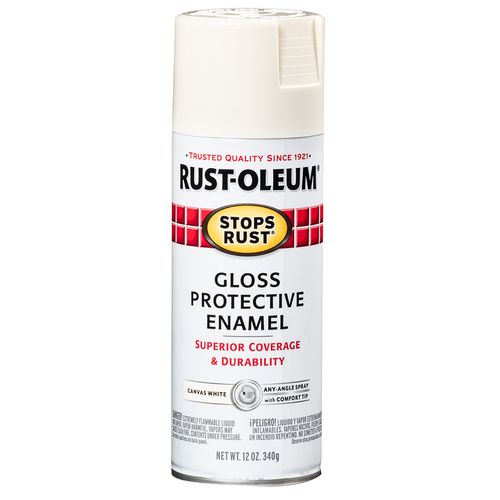 Rust-Oleum Gloss Enamel Spray Paint Canvas White (12 Oz.)