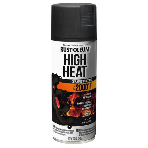 Rust-Oleum High Heat Spray Paint Flat Black (12 Oz.)