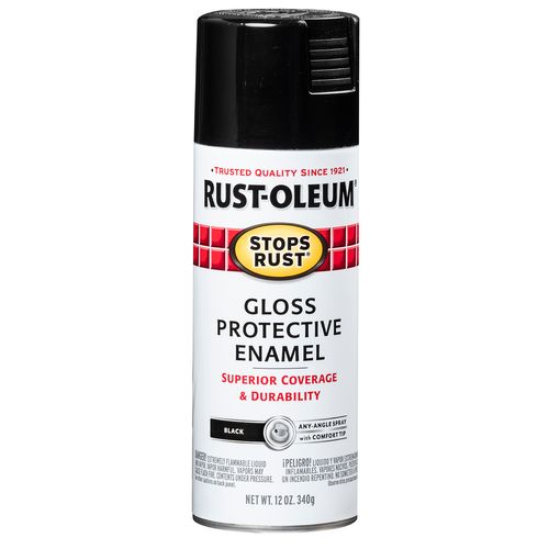 Rust-Oleum Gloss Enamel Spray Paint Black (12 Oz.)