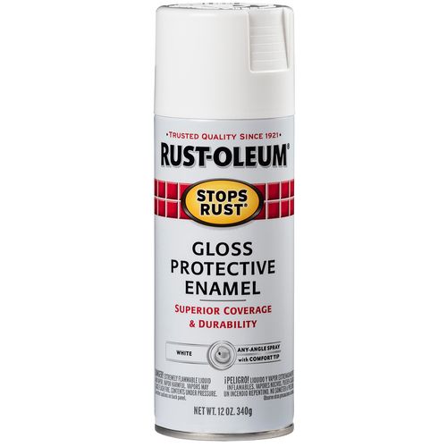 Rust-Oleum Gloss Enamel Spray Paint White (12 Oz.)
