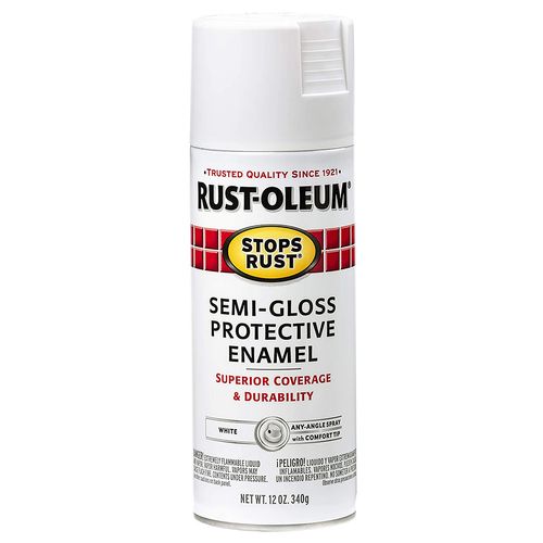 Rust-Oleum Semi-Gloss Enamel Spray Paint White (12 Oz.)