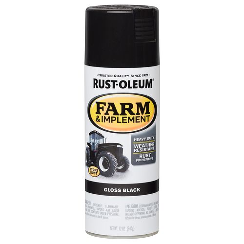 Rust-Oleum Farm & Implement Spray Paint Black (12 Oz.)
