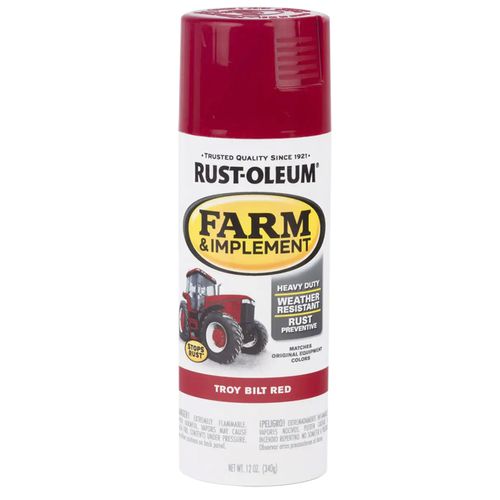 Rust-Oleum Farm & Implement Spray Paint Troy Bilt Red (12 Oz.)