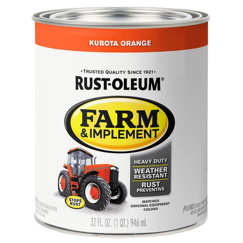 Rust-Oleum Farm & Implement Paint Kubota Orange (Quart)