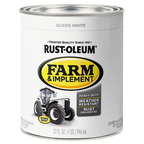 Rust-Oleum Farm & Implement Paint Gloss White (Quart)