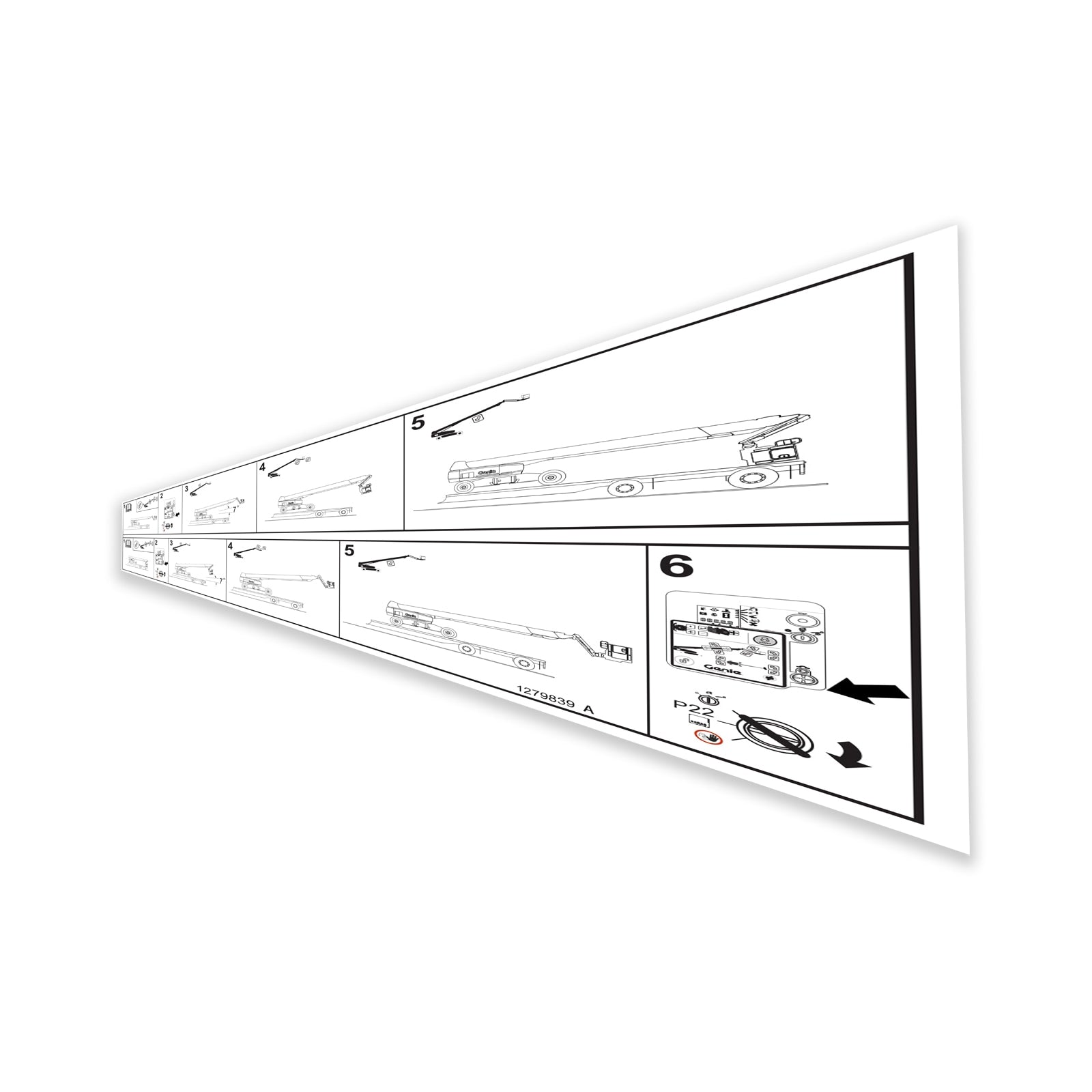 Genie Part # 1279839GT – Decal, Stow Procedure