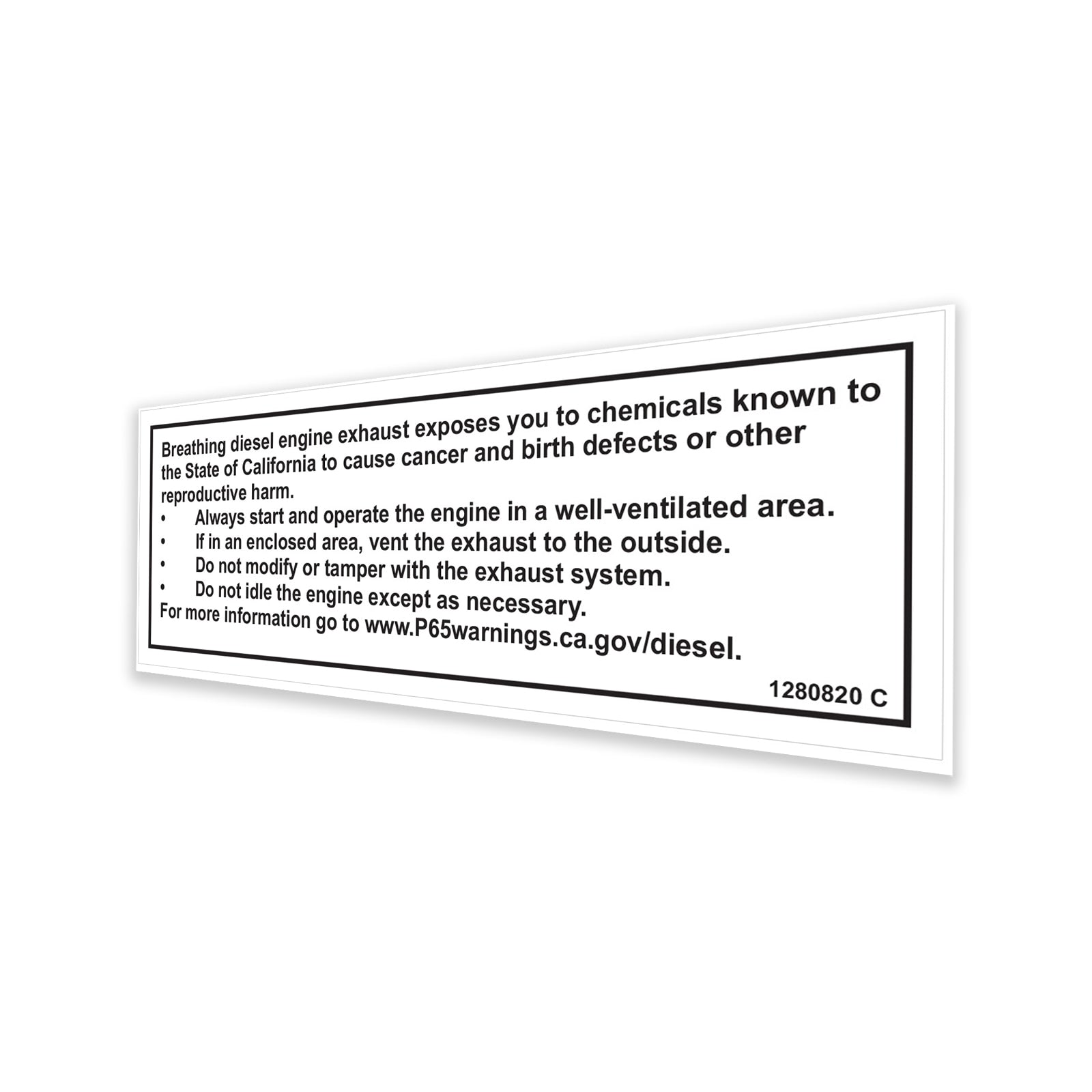 Genie Part # 1280820GT – Decal, Fuel, Diesel Exhaust