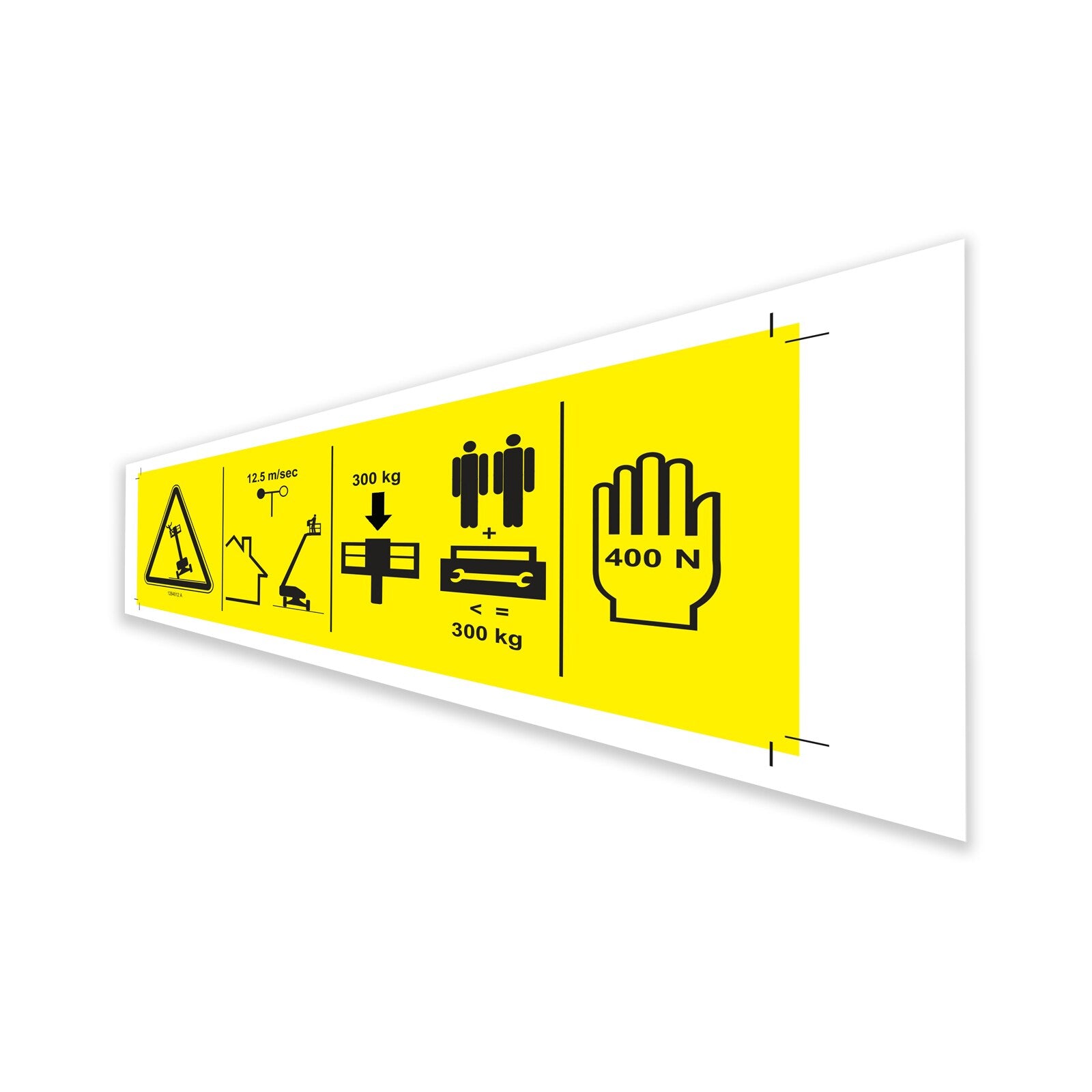 Genie Part # 1284012GT – Decal, Danger, Capacity S-60 J, Symbol