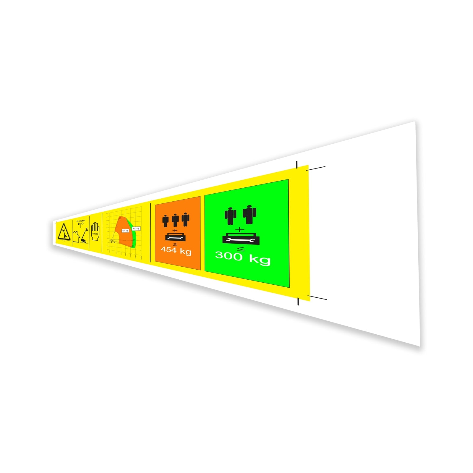 Genie Part # 1284103GT – Decal, Danger, Capacity S-60 XC, Symbol