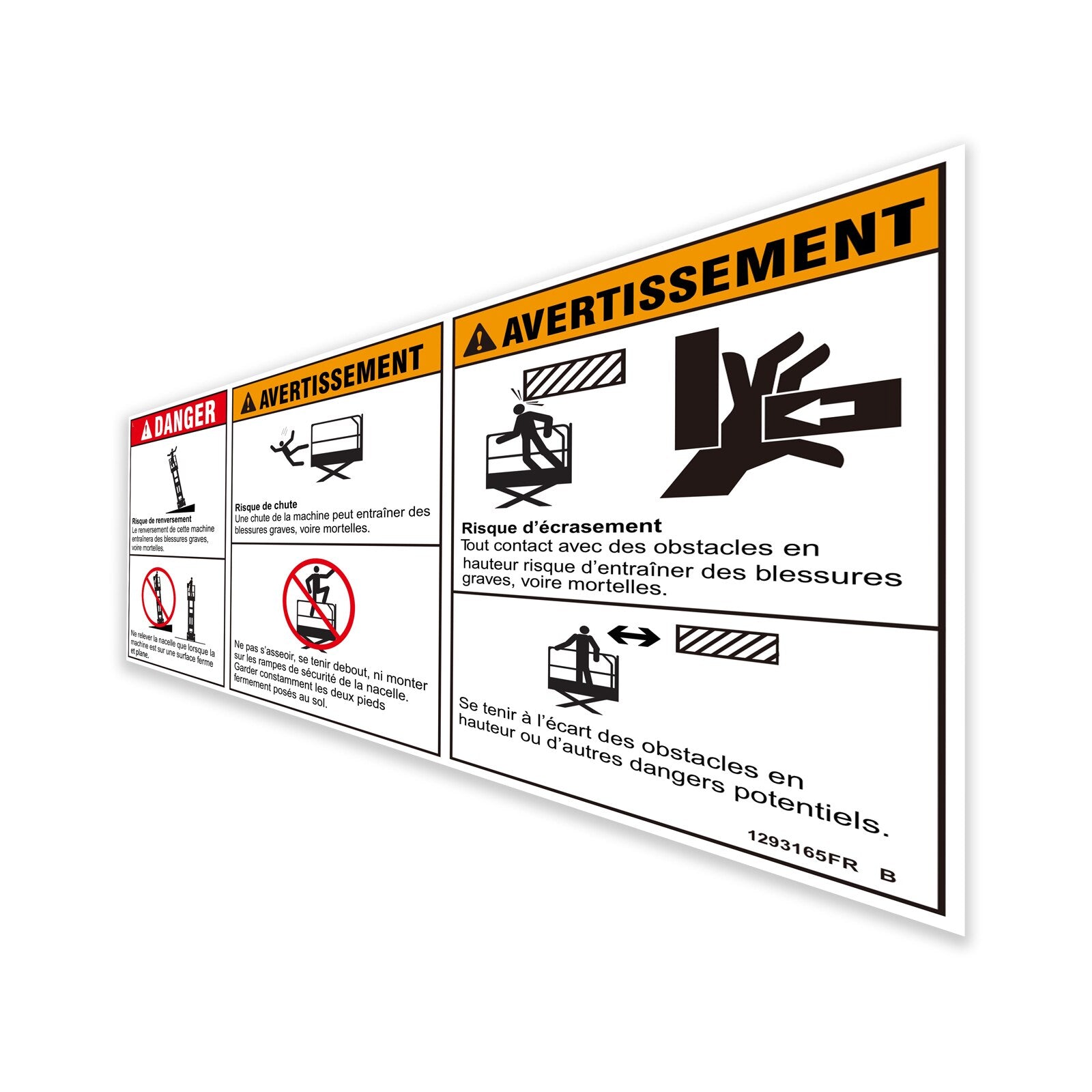 Genie Part # 1293165FRGT – Decal, Danger/Warning Combo