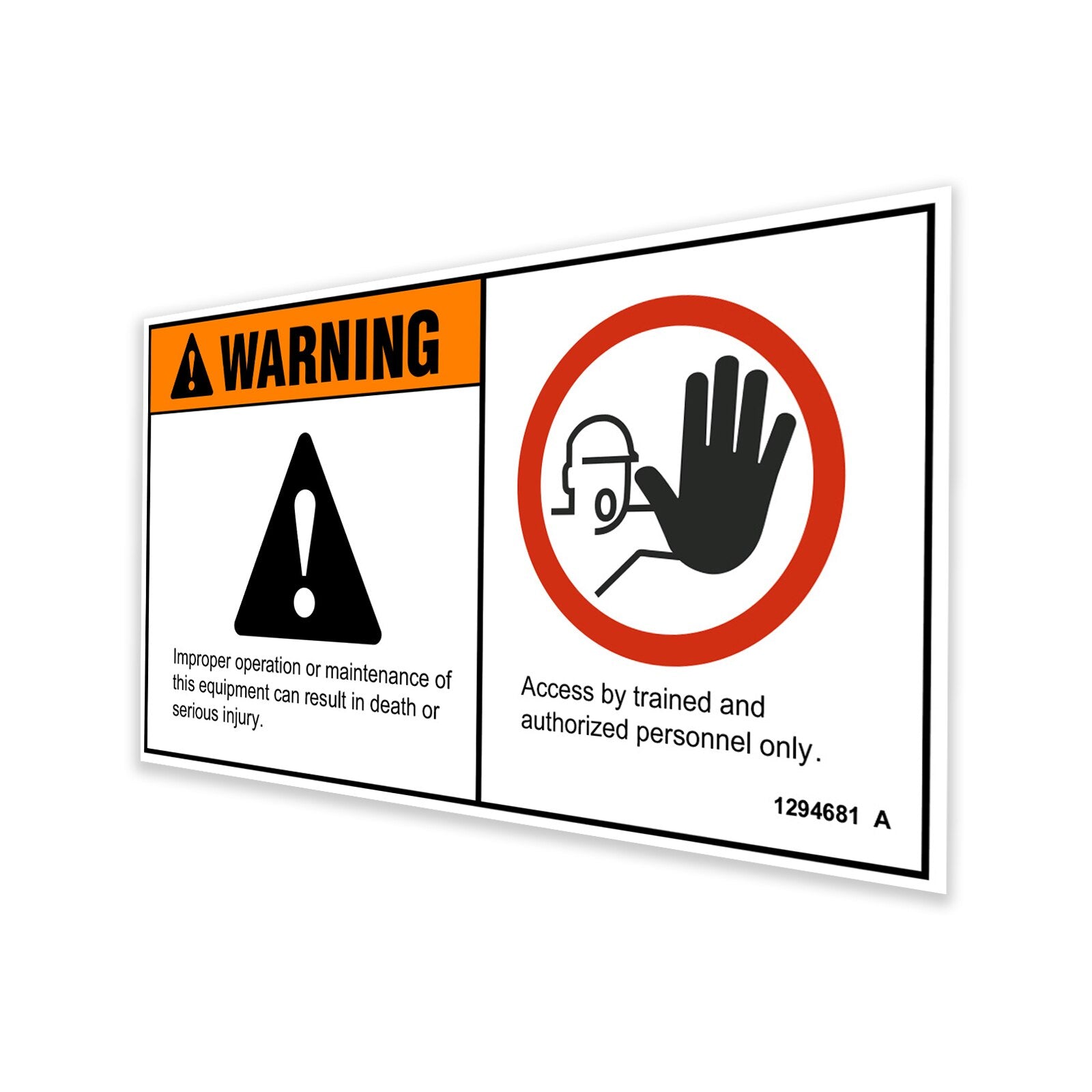 Genie Part # 1294681GT – Decal, Improper Operation, Mini