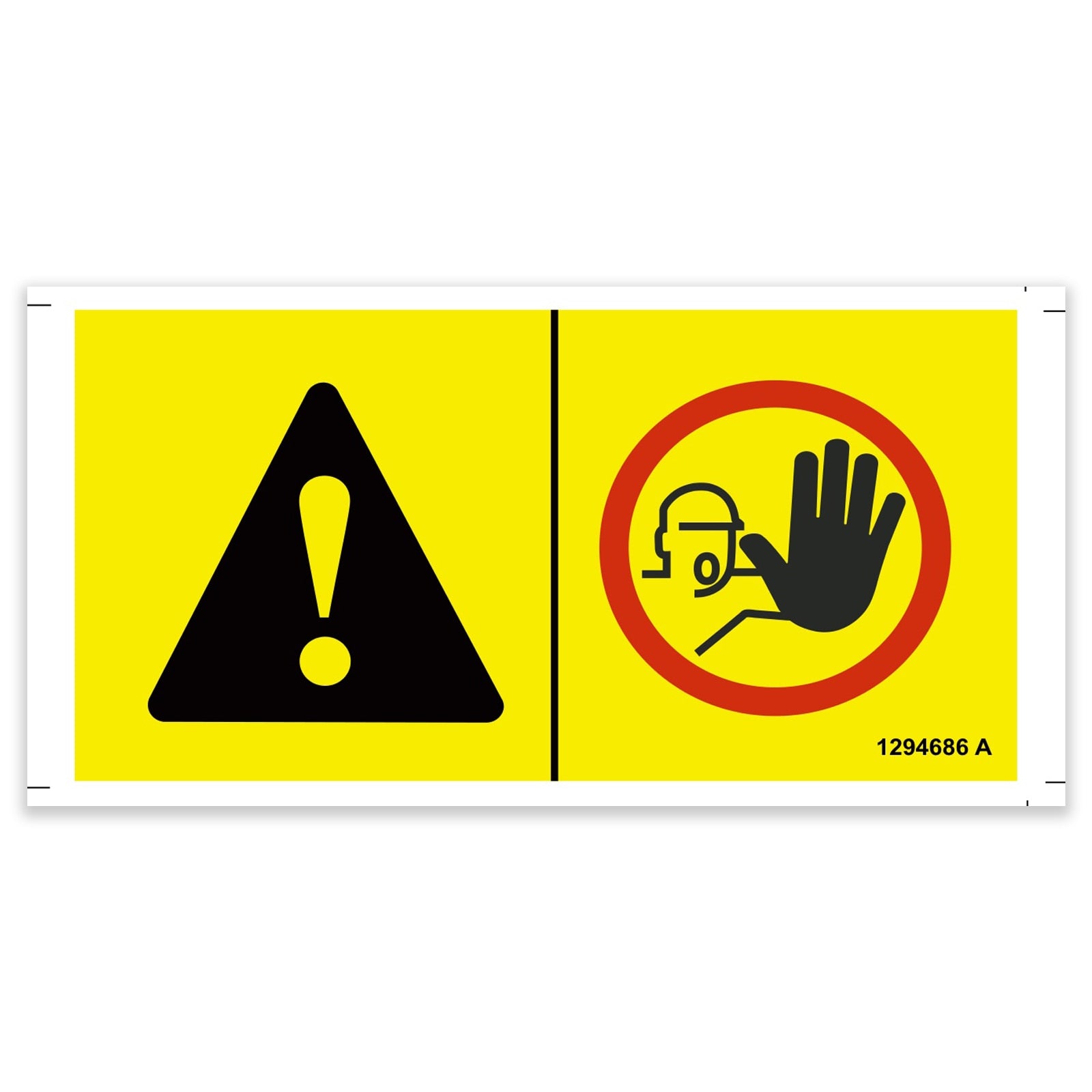 Genie Part # 1294686GT – Decal, Improper Operation, Symbol, Mini