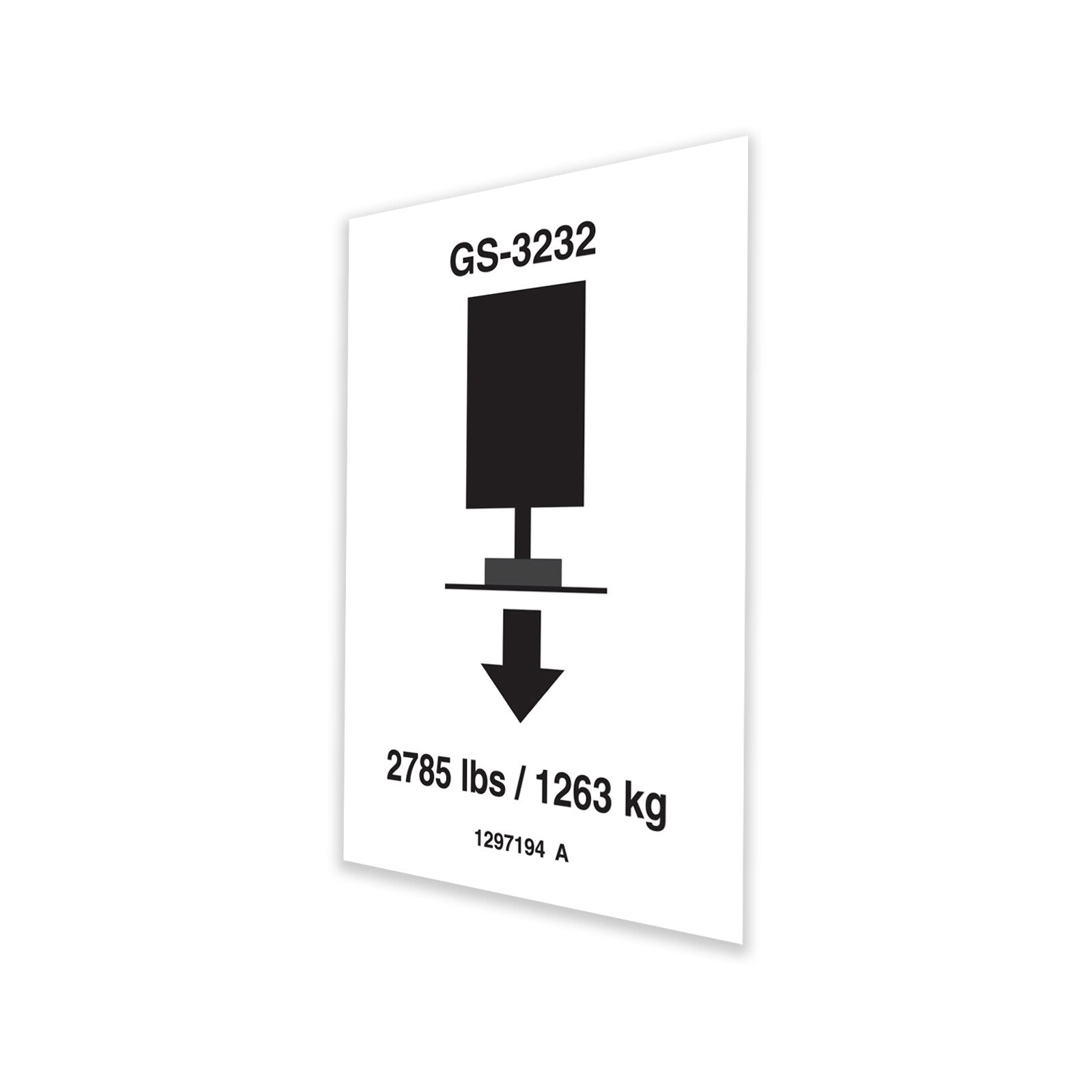 Genie Part # 1297194GT – Decal, Label, Outrigger Load